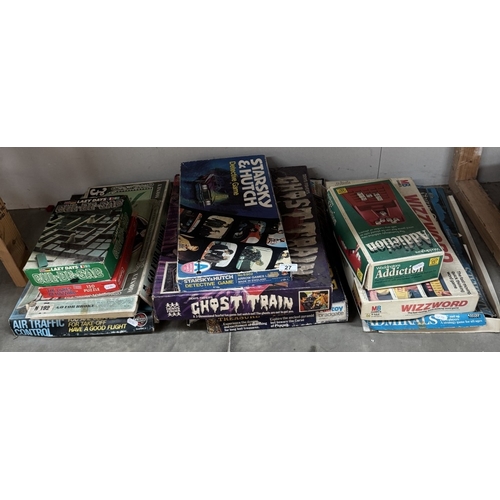 27 - A quantity of vintage board games including Starsky and Hutch