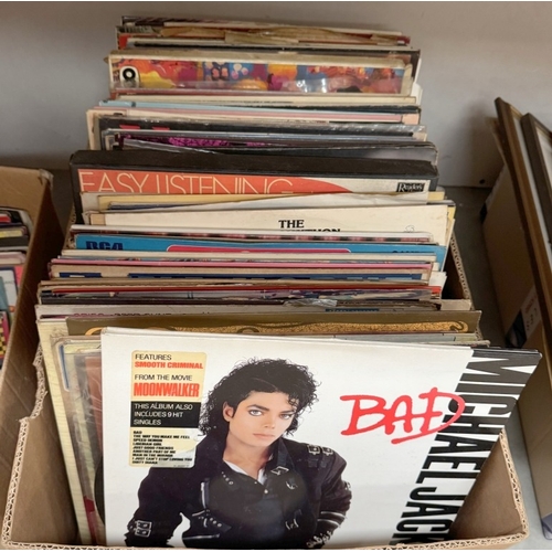 35 - A quantity of LPs mostly classical, few military bands , 1980s pop etc & 80s singles. 45 RPMs