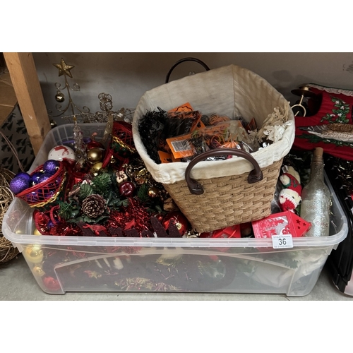 36 - A large quantity of Christmas decorations