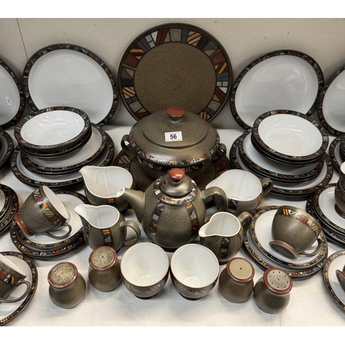 56 - A Denby Marakesh dinner set, approximately 83 pieces. (12 piece setting, 1 dinner plate missing)