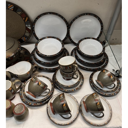 56 - A Denby Marakesh dinner set, approximately 83 pieces. (12 piece setting, 1 dinner plate missing)