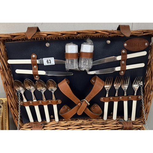 63 - A wicker picnic hamper