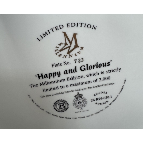 74 - A Royal Worcester limited edition no 733 / 2000 Happy & Glorious cake plate, Kunst Germany plate etc