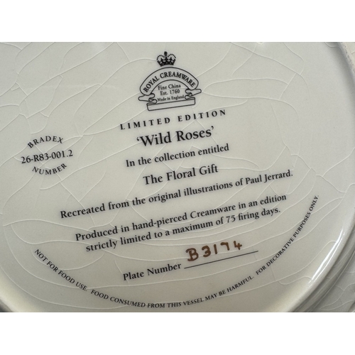 77 - 4 Creamware plates with certificates