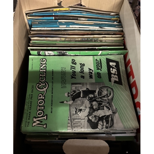 150 - A large collection of 1950/60's The motor cycle and motor cycling magazines (5 boxes)