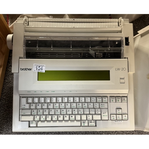 154 - A Brother LW-20 typewriter (missing lead)