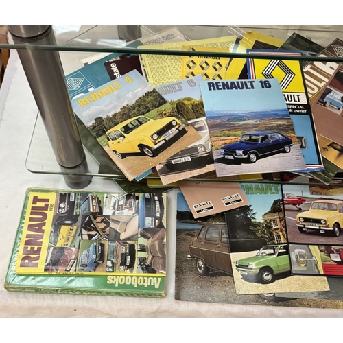 162 - A large collection of 1970/80's Renault car sales brochures etc