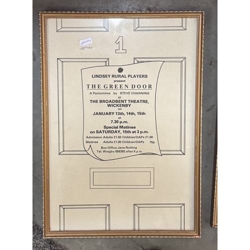 237 - 3 Gilt framed & glazed Wickenby theatre posters (Lindsey Rural Players) All 31 x 44cm