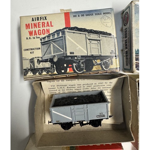 123 - 2 Airfix 1/72 series 2 aircrafts not started & A quantity of 00 scale railway kits assembled