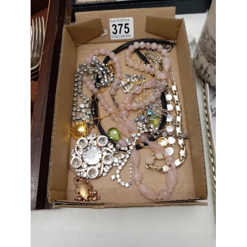 375 - A quantity of costume jewellery