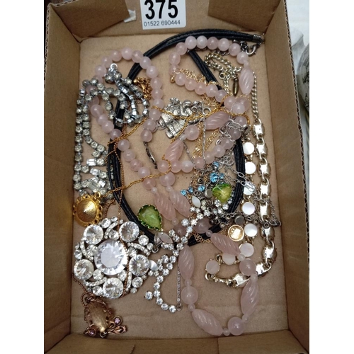 375 - A quantity of costume jewellery