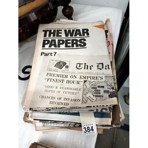 384 - An old selection of newspapers