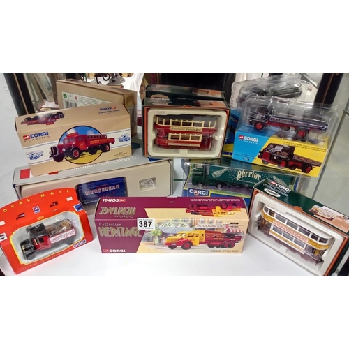 387 - A selection of die cast boxed vehicles