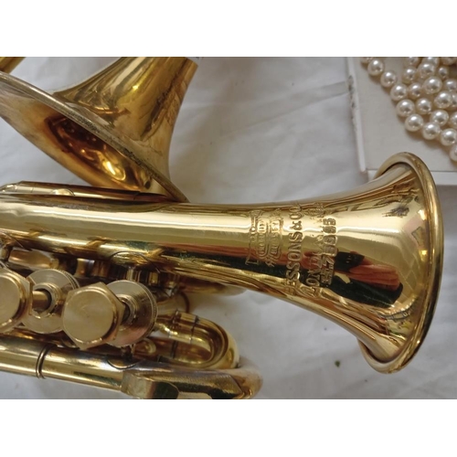 408 - A small brass cornet