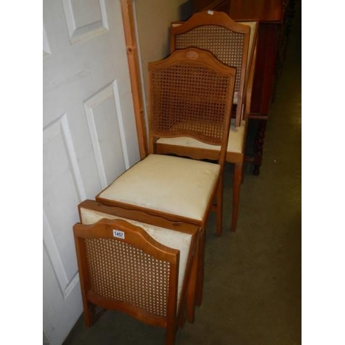 1457 - A set of four mid 20th century folding chairs, COLLECT ONLY.