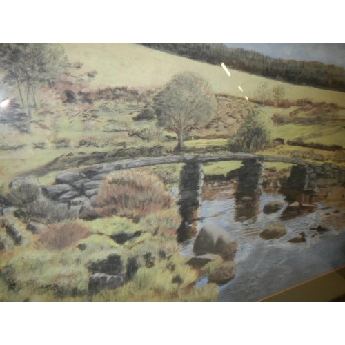 1466 - A framed and glazed watercolour rural scene signed K Marples, 1982, COLLECT ONLY.