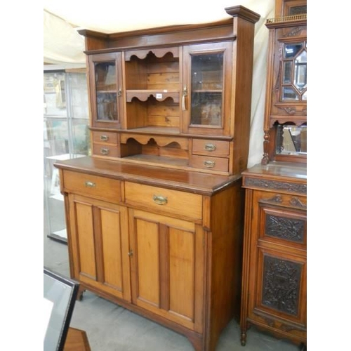 1480 - A Victorian mahogany dresser, COLLECT ONLY.