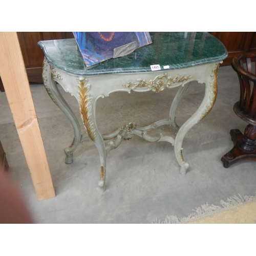 1485 - A marble topped console table, COLLECT ONLY.