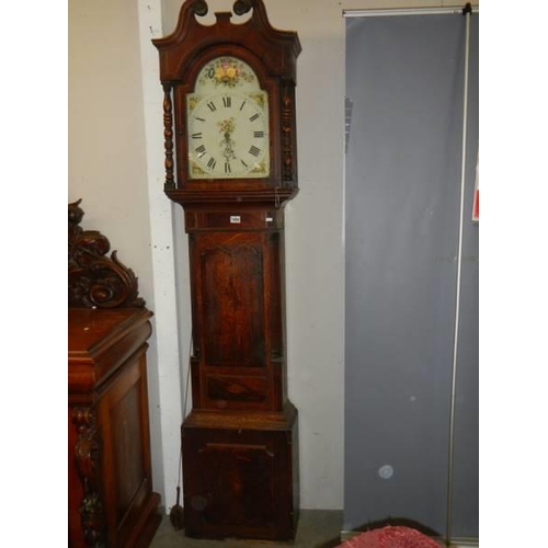 1494 - A painted dial Grandfather clock, COLLECT ONLY.