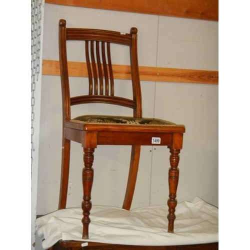 1499 - A good quality mahogany dining chair. COLLECT ONLY.