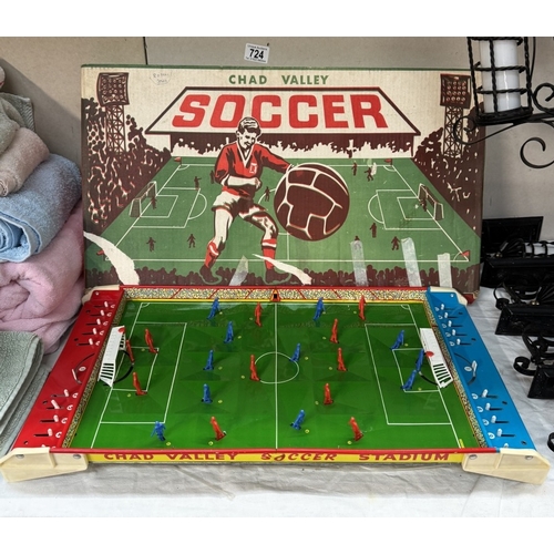 724 - A vintage Chad valley boxed football game (No balls)