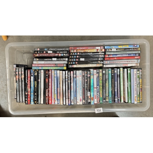 731 - A large box of DVDs