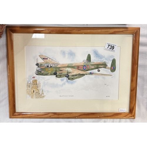 739 - A quantity of military framed images