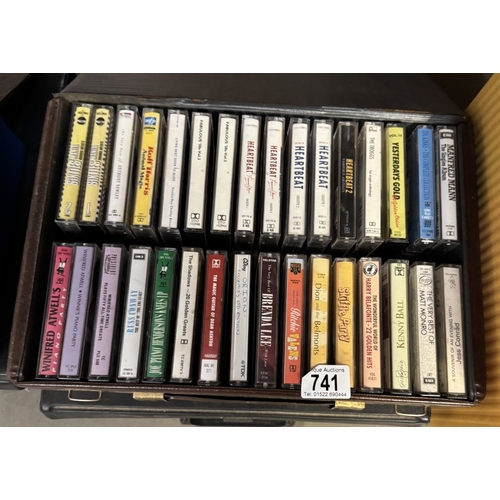 741 - 6 cases of tape cassettes - pop, & Rock 'n' Roll etc.