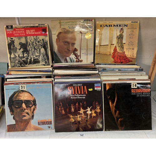 747 - A large quantity of LP's including Jazz & Classical etc.