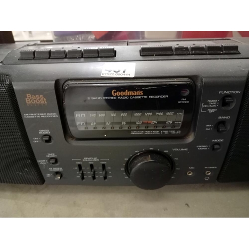 437 - A Goodmans radio cassette player