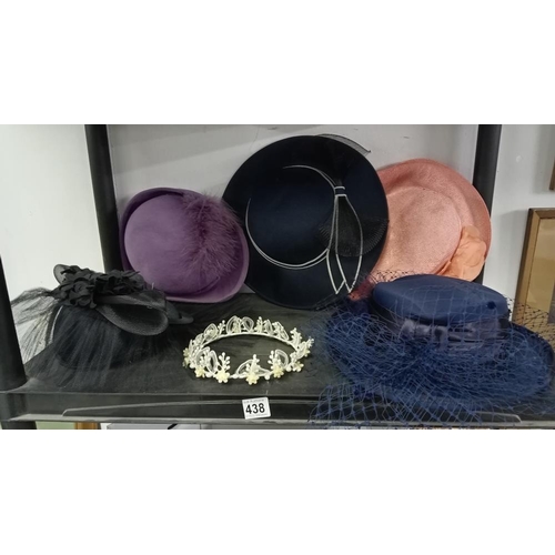 438 - 3 shelves of ladies hats