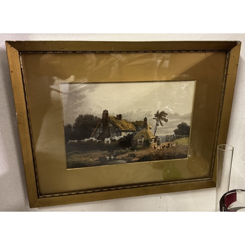 441 - 4 framed & glazed rural scenes. COLLECT ONLY