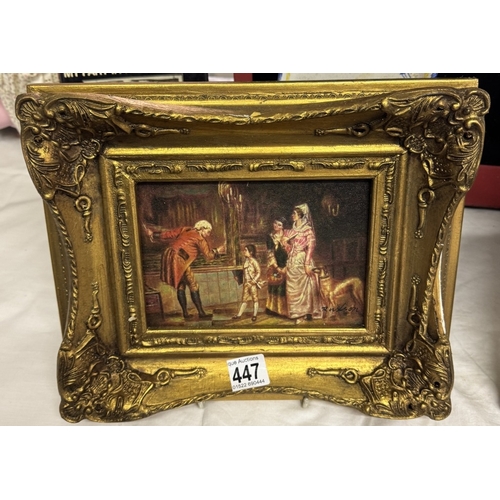 447 - A gilt framed picture