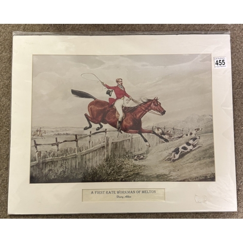 455 - An unframed picture 'A First Rate Workman Of Melton' by Henry Alken