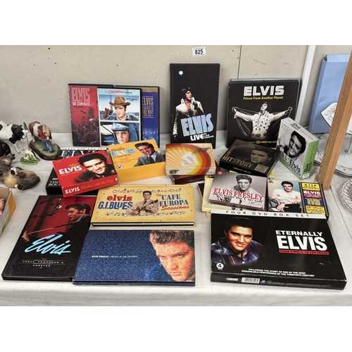 825 - A quantity of Elvis CD's & DVD's including Elvis the Searcher soundtrack