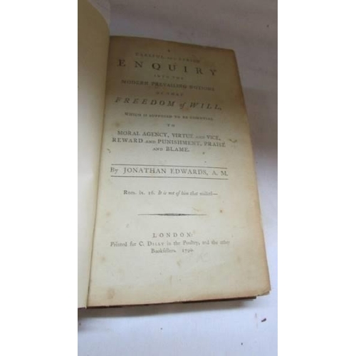 1217 - Edwards, Jonathan, A Careful And Strict Inquiry Into The Modern Prevailing Notions Of That Freedom O... 