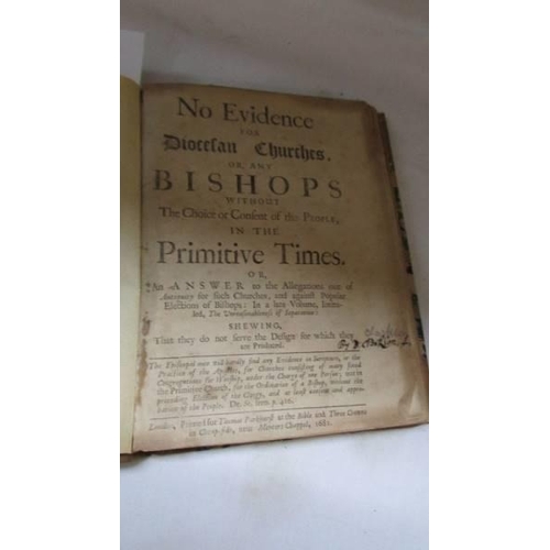 1218 - Clarkson, D, No Evidence For Diocesan Churches, Or, Any Bishops Without The Choice Or Consent Of The... 