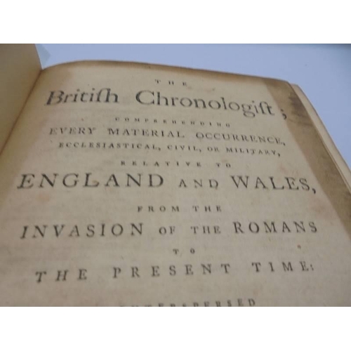 1221 - Volume 3 of 3 'The British Chronologist Relative to England and Wales' from the invasion of the Roma... 