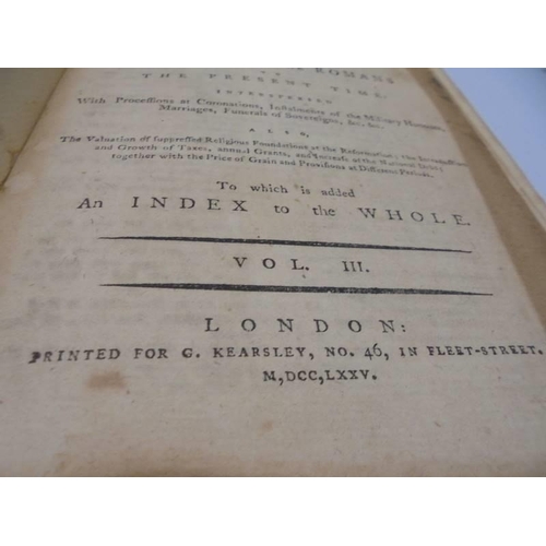 1221 - Volume 3 of 3 'The British Chronologist Relative to England and Wales' from the invasion of the Roma... 