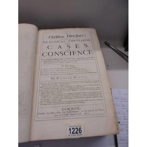 1226 - Baxter, Richard, A Christian Directory: or, a Summ of Practical Theologie, and Cases of Conscience. ... 