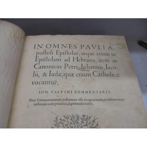 1229 - Calvin, Jean, In omnes Pauli Apostoli Epistolas, atque etiam in Epistolam ad Hebræos, item in Canoni... 