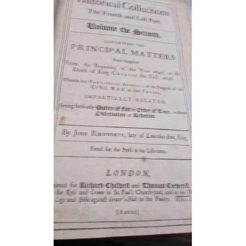 1232 - Rushworth, John, Volumes 1 - 8 of Rushworths Collections containing principal matters which happened... 