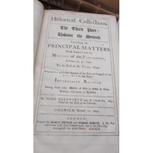 1232 - Rushworth, John, Volumes 1 - 8 of Rushworths Collections containing principal matters which happened... 