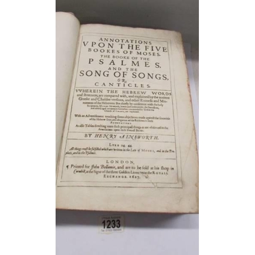 1233 - Ainsworth, Henry, Ainsworths Annotations upon the Five Books of Moses - The Book of Psalms and the S... 