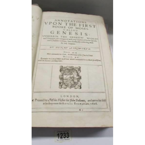 1233 - Ainsworth, Henry, Ainsworths Annotations upon the Five Books of Moses - The Book of Psalms and the S... 