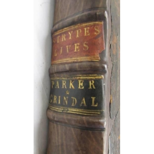 1234 - Strype, John, The History of the Life and acts of Edmund Grindal. 1710, 2 volumes in 1. Bound with T... 