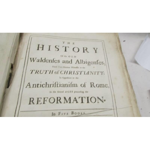 1235 - Perrin, John Paul, The History of the Old Waldenses and Abbigenses. 1711, London. Rebound with cloth... 