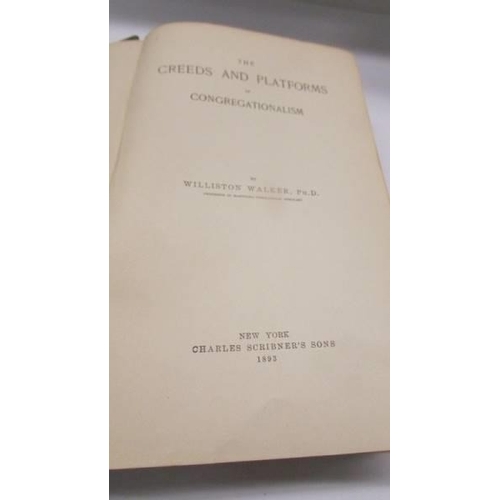 1250 - Walker, Williston, The Creeds and Platforms of Congregationalism. 1893, New York.