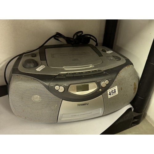 458 - A Philips CD player, Samsung Blue - Ray & Cables