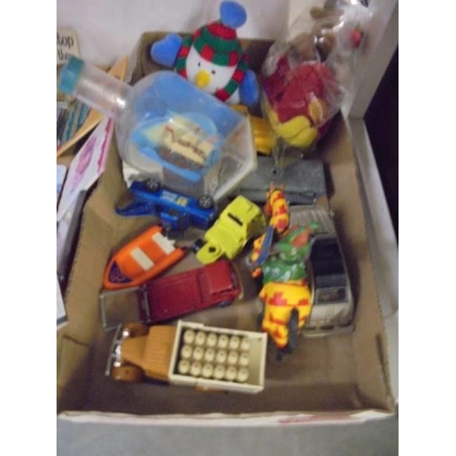 535 - A mixed lot including toys, fridge magnets etc.,